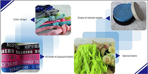 Le polyester de Spandex replient l'emballage coloré de carton de bande de sangle de bandes élastiques