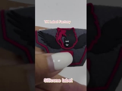 T-shirt personnalisé Étiquette en silicone Lavable 3D Logo en silicone doux Transfert de chaleur Badge en silicone