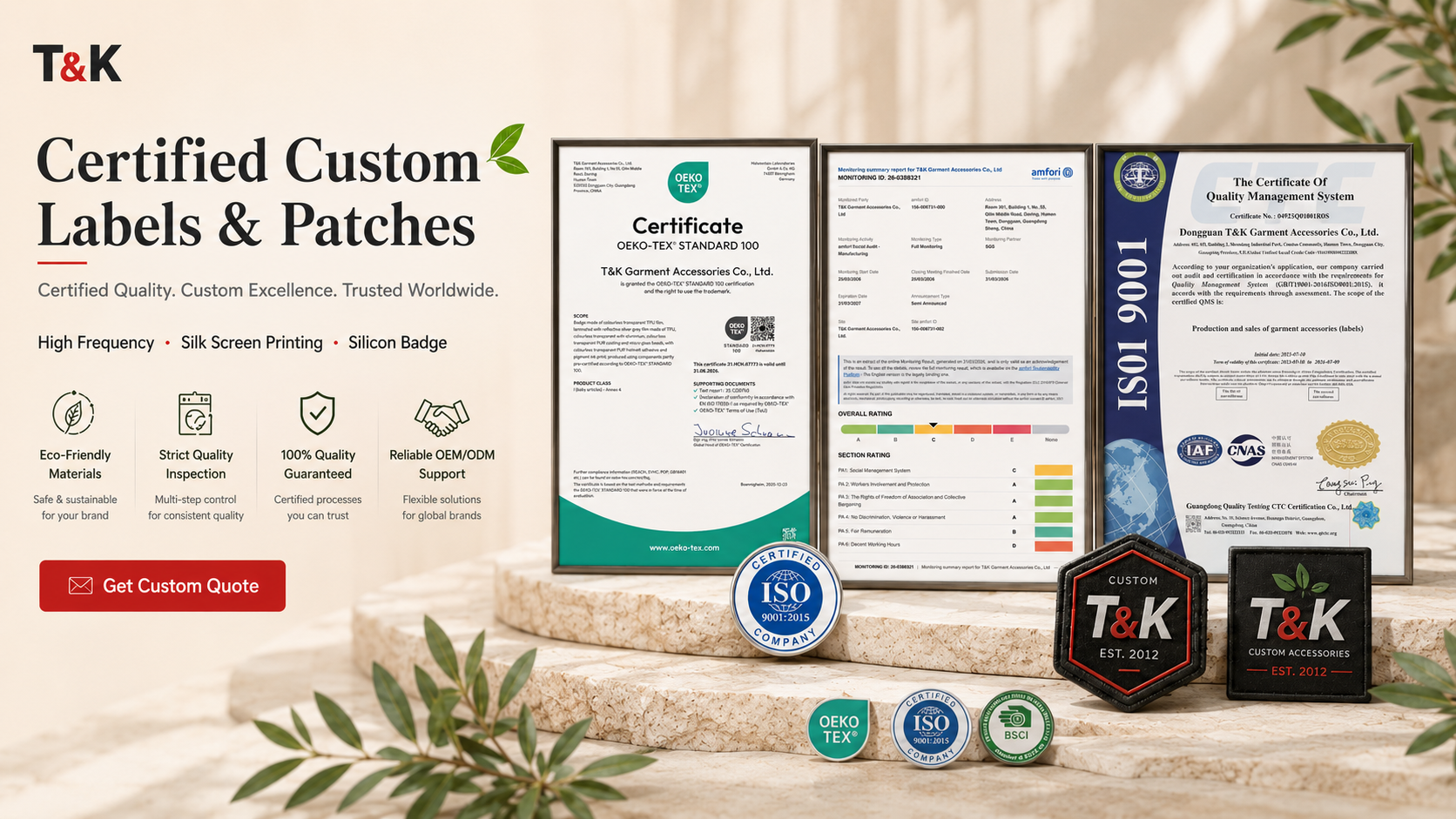 qualité Corrections faites sur commande d'habillement Usine