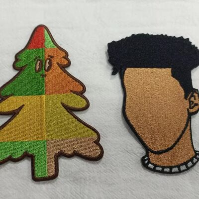 Vêtements de broderie Badge Design de mode Vêtements de couleur durable Tissus tissés Vêtements patch