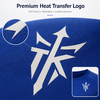 Étiquettes personnalisées de vêtements à transfert thermique en argent métallique mat lavable pour polos et vêtements de sport