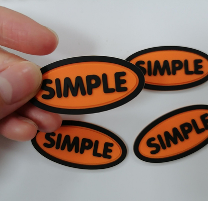3M Reflective Embossed Custom cousent sur Logo Patches Silicone Badge