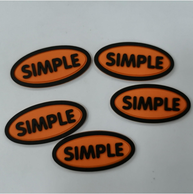 3M Reflective Embossed Custom cousent sur Logo Patches Silicone Badge