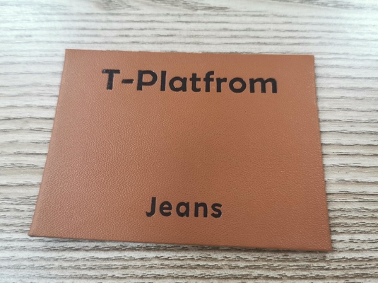 Écologique lavable de relief de label en cuir d'unité centrale de Logo Suede Microfiber