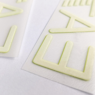 Labels écologiques d'habillement de transfert de chaleur du silicone 3D avec l'effet réfléchi
