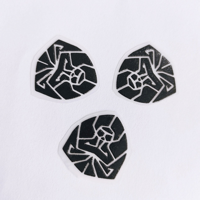 le transfert de chaleur de silicone de vêtement de l'effet 3D marquent la couleur noire animale