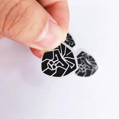 le transfert de chaleur de silicone de vêtement de l'effet 3D marquent la couleur noire animale