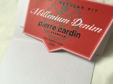 Le côté simple a imprimé les étiquettes de papier réutilisées de coup, les étiquettes de coup pliées par milieu pour la vente au détail