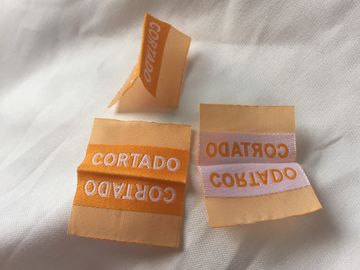 Label de soin tissé de lavage de vêtement de labels d'instruction de ruban de lavage d'impression de label