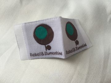 Label de soin tissé de lavage de vêtement de labels d'instruction de ruban de lavage d'impression de label
