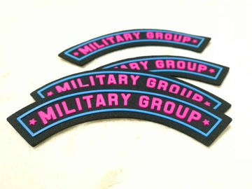 Labels en caoutchouc colorés d'habillement, corrections militaires personnalisées pour le chapeau tactique