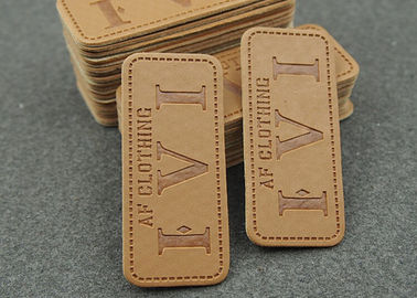 L'habillement fait sur commande durable raccorde les corrections en cuir pour le logo de jeans imprimable