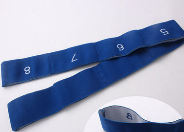 Type de jacquard bande élastique de yoga de bout droit pour l'exercice, bandes élastiques durables de tissu