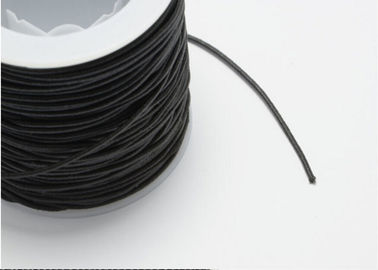 Corde élastique noire qui respecte l'environnement 2mm, corde élastique extensible pour l'habillement