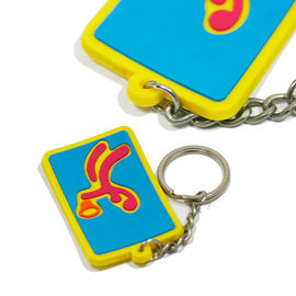 Chaîne principale personnalisée qui respecte l'environnement de PVC des cadeaux promotionnels 3d toute couleur