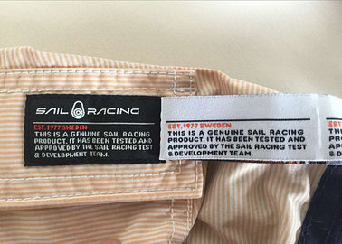 Labels tissés d'habillement imprimés par tissu pour le logo fait sur commande de la marque des enfants