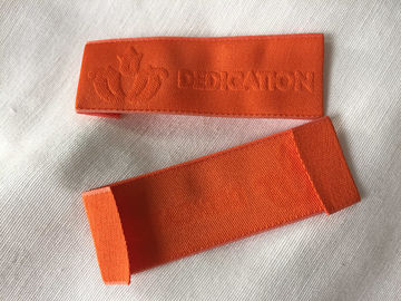 Labels tissés Needleloom confortables d'habillement avec Debossing à haute fréquence