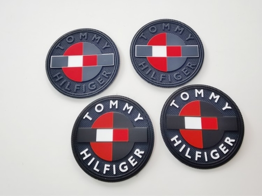 Labels bas d'habillement de sergé de Matte Silicone Logo Printed On dans des couleurs multiples