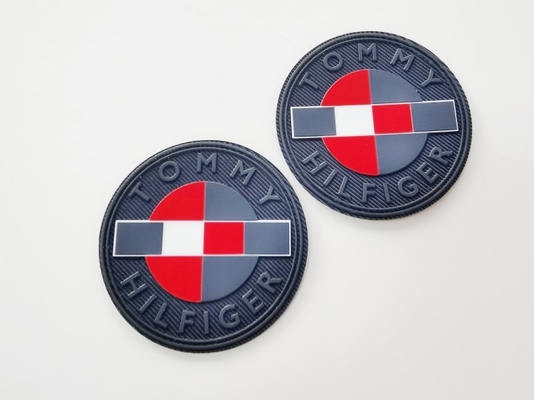 Labels bas d'habillement de sergé de Matte Silicone Logo Printed On dans des couleurs multiples