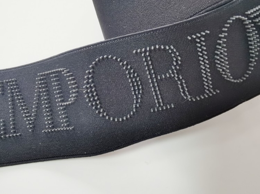 Bande de Dot Printed Logo Black Elastic de brosse à dents écologique