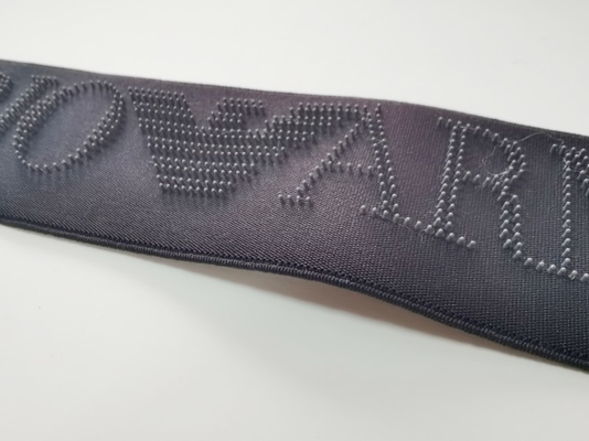 Bande de Dot Printed Logo Black Elastic de brosse à dents écologique