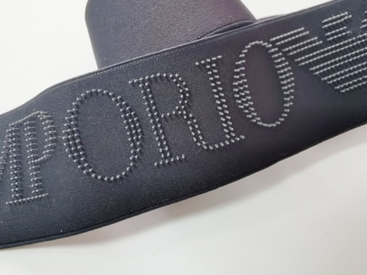 Bande de Dot Printed Logo Black Elastic de brosse à dents écologique