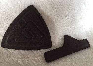 Corrections adaptées aux besoins du client de cuir de relief de suède de Brown, logo à haute densité brillant de Siliver Tpu