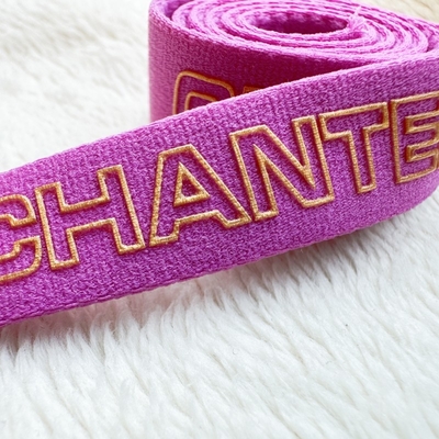Bande élastique Larme-résistante et flexible élevée de jacquard avec le logo de silicium