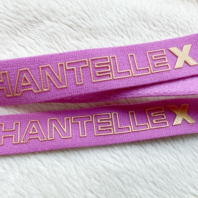 Bande élastique Larme-résistante et flexible élevée de jacquard avec le logo de silicium