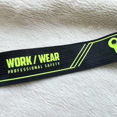 Bande élastique Larme-résistante et flexible élevée de jacquard avec le logo de silicium