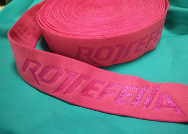 Ceinture non élastique de corde de jacquard de sous-vêtements de relief par Spandex en nylon fait sur commande