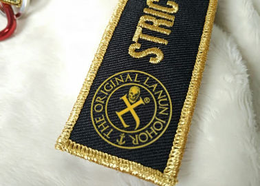 logo Keychains de broderie de l'or 3D de 2.5cm