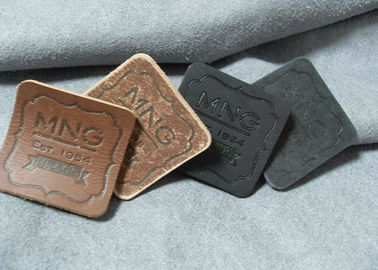 Logo Embossed Real Leather Labels fait sur commande de haute qualité raccorde pour des jeans et des sacs