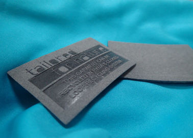 Correction imprimée par coutume de cuir de relief de label de cuir de jeans d'OEM
