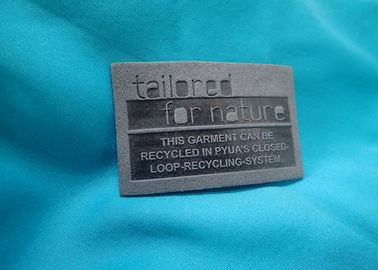 Correction imprimée par coutume de cuir de relief de label de cuir de jeans d'OEM