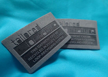 Correction imprimée par coutume de cuir de relief de label de cuir de jeans d'OEM