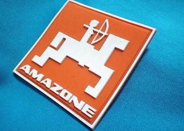 Le label matériel de tissu de PVC de silicone, conçoivent le label en fonction du client de soin en caoutchouc de silicone de la correction 3D de PVC