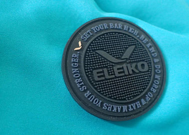 Le label matériel de tissu de PVC de silicone, conçoivent le label en fonction du client de soin en caoutchouc de silicone de la correction 3D de PVC