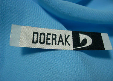 Label de marque tissé par Lurex d'habillement d'or et d'argent de fil en métal avec le milieu plié