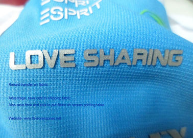 Label en caoutchouc adapté aux besoins du client de transfert de chaleur en caoutchouc de silicone des transferts de chaleur 3d pour l'habillement