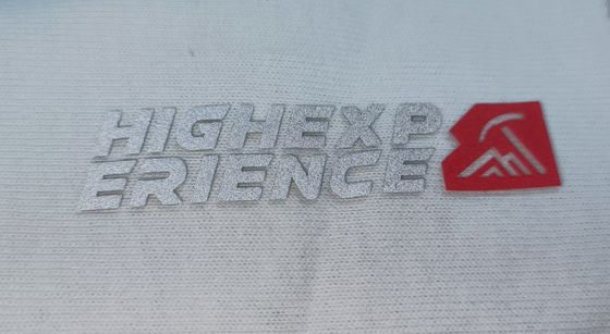 Logo OEKOTEX Patches lavables personnalisés Badges en silicone argent reflet