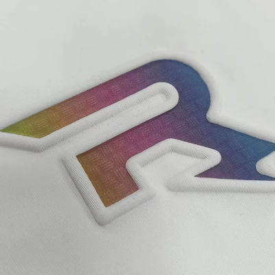 Étiquette imprimée sur mesure en TPU 3D noir en relief étiquette de presse à chaleur TPU pour Jersey