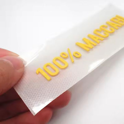 Étiquettes personnalisées en caoutchouc de silicone sans étiquette Transfert thermique avec lettres et chiffres en 3D