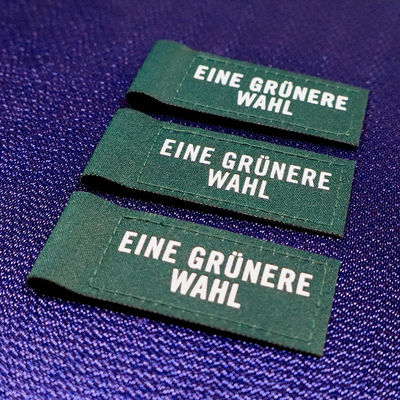 Logo de marque personnalisé Étiquette de vente Étiquette de vêtements Étiquette d'impression sur écran Logo tissé Étiquette
