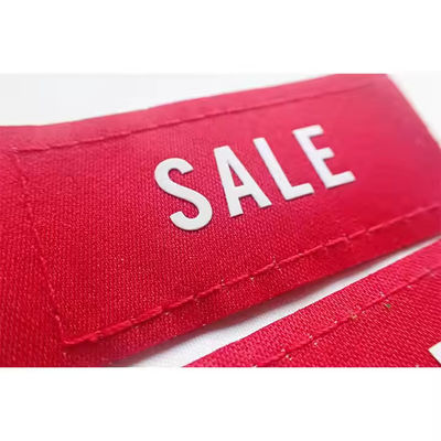 Logo de marque personnalisé Étiquette de vente Étiquette de vêtements Étiquette d'impression sur écran Logo tissé Étiquette