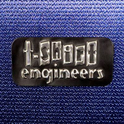Logo de transfert thermique de métal TPU en argent noir 3D pour vêtements personnalisés