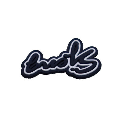 Étiquette personnalisée en silicone 3D lavable, logo en silicone souple 3D, transfert thermique, badge