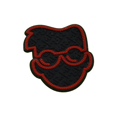 Étiquette en silicone 3D personnalisée Presses à chaleur Badge de transfert de logo en silicone 3D lavé
