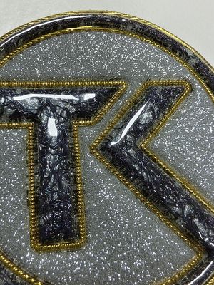 Transfert de chaleur de conception violette Patchs en TPU souple métalliques à effet holographique de couleur arc-en-ciel personnalisés pour jeans