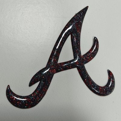 Étiquette de transfert de chaleur métallique rouge pour sac